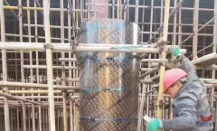 建筑模板圆形木胶板的安装方法