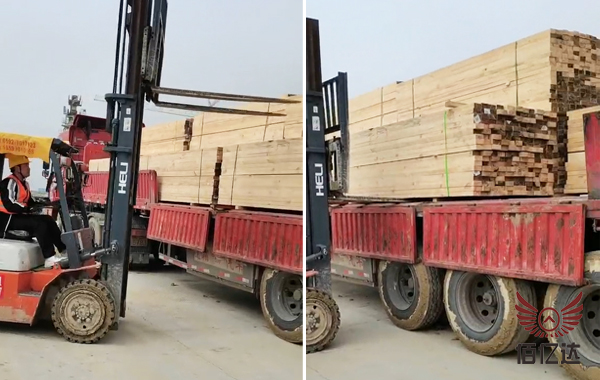 福建建筑工程木方批发工地卸车图